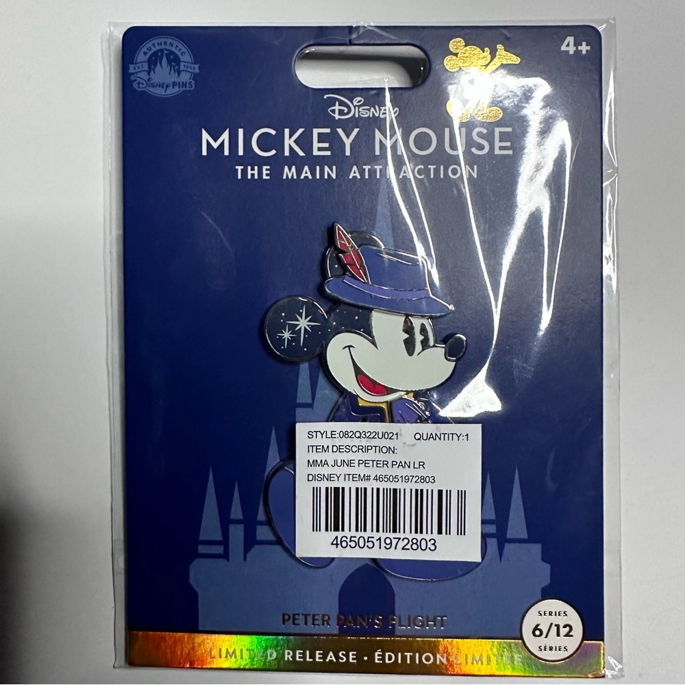 Disney Mickey Mouse Main Attraction PETER PAN’S FLIGHT 6/12 Pin Limited Edition